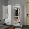 thumbnail image 4 of FM FURNITURE Hilda Wardrobe Multistorage with Two Mirrors White, 4 of 8