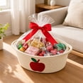 thumbnail image 2 of Dpityserensio Christmas Woven Storage Basket, Handmade Organizer for Snacks Toys, Gift Basket, 2 of 7