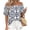 Floral White Navy, variant on Off The Shoulder Spring Tops for Women Summer Blouses Boho Floral Short Sleeve Shirts Dressy Casual Outfits