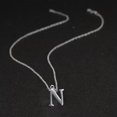 thumbnail image 6 of EOEMY Sterling Silver Plated Necklace Women Pendant Initial Letter Alphabet B375-N, 6 of 7