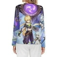 thumbnail image 2 of Genshin Impact Women's Pajama Top 3D Digital Print Sleepwear Trendy Crewneck Pullovers Long Sleeve Shirts XS, 2 of 8