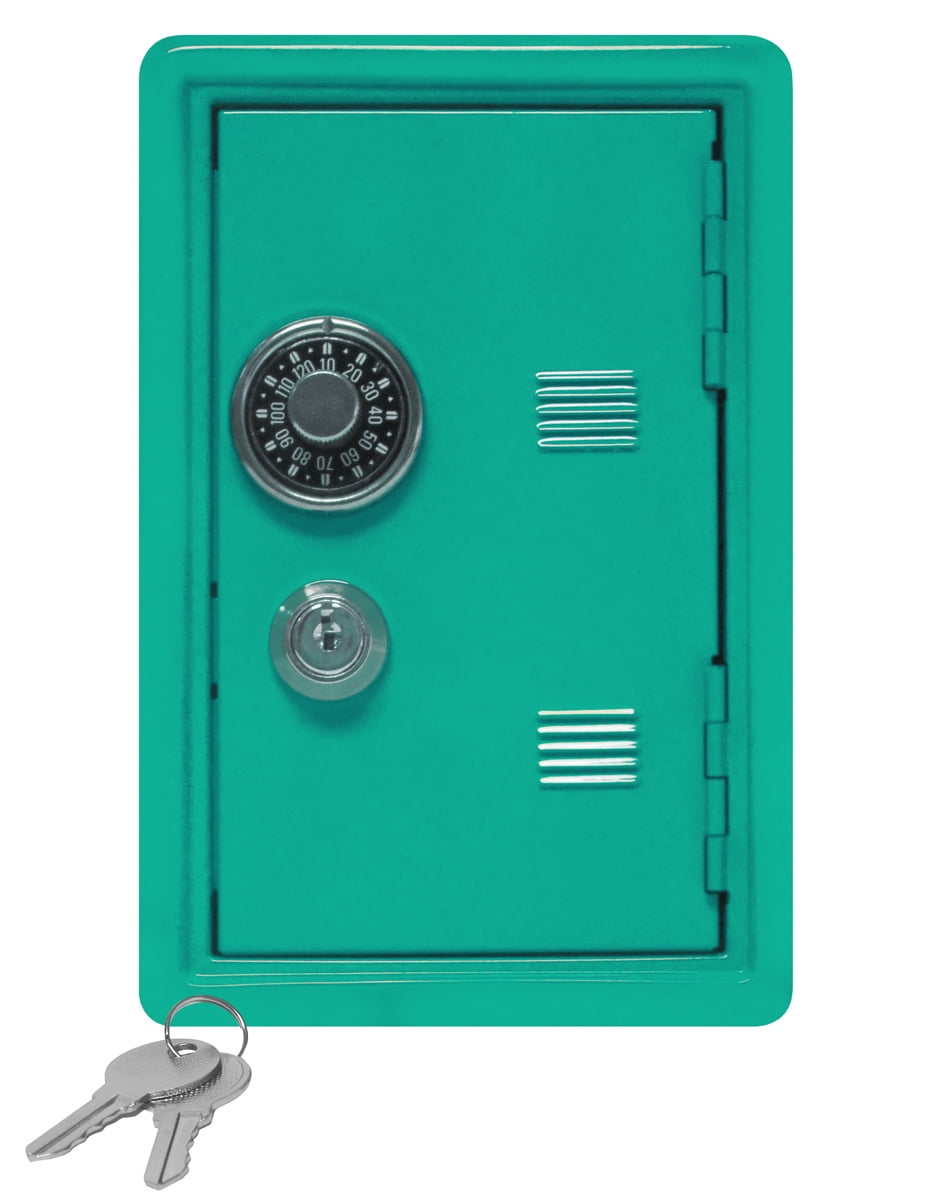 Kid's Coin Bank Locker Safe with Single Digit Combination Lock and Key
