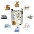thumbnail image 6 of Haiem Hand Drawn Animals Leather Dirty Clothes Laundry Basket,Sturdy & Waterproof,Collapsible Round Design For Efficient Space Management,Multi-Purpose Storage Basket, 6 of 8