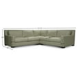 thumbnail image 2 of GTR Leather Montreal 121.5" Wide Upholstered Sectional, Boca Linen, 2 of 9