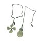 thumbnail image 5 of Cadena colgante de metal con forma de ventilador de techo de moda con bola de cuentas estilo A, 5 of 9
