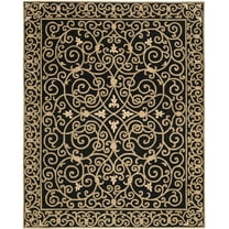 SAFAVIEH Chelsea Aragon Oriental Wool Area Rug, Black, 10' x 14'