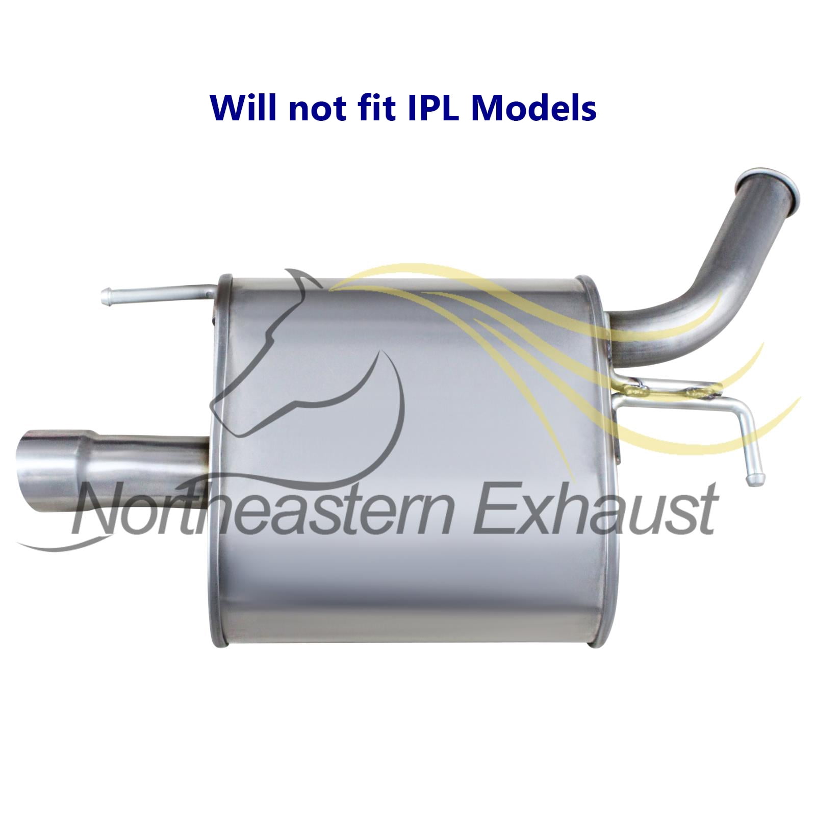 Northeastern Exhaust | Stainless Steel Resonator Pipe & Mufflers Exhaust System Kit Fits INFINITI G35 & G37 2007–2013 3.5L 3.7L | Free Clamps & Gasket Included