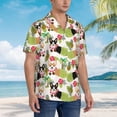 thumbnail image 6 of Tropical Flower And Corgi Men'S 3d Print Casual Button Down Shirts, Novelty Hawaiian Short Sleeves 3xl, 6 of 7