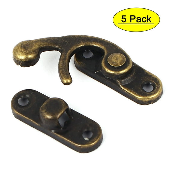 Uxcell Case Gift Box Lock Latch Buckle Clasp 32x27mm Bronze Tone 5Pcs