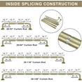 thumbnail image 3 of Curtain Rods for Windows to es Wrap Around Heavy Duty Drapery Rod ” Wall Mounted Ceiling Mounted Curved out Room Darkening Curtains Rod for Bedroom Kitchen Window Matte, 3 of 8
