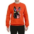 thumbnail image 2 of Wild Bobby Dean Russo German Shepherd Dog Lover Unisex Crewneck Graphic Sweatshirt, Orange, Small, 2 of 5