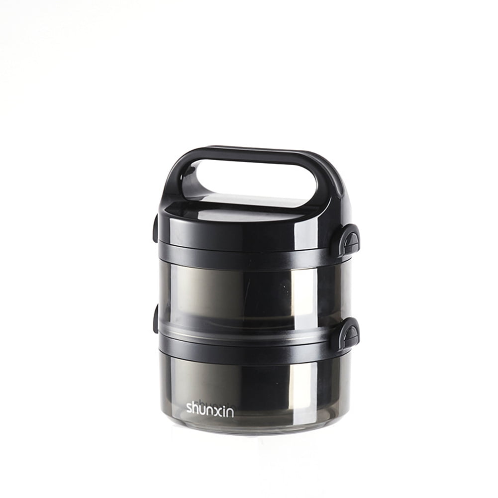 Details about   2/3 Tier Hot Thermal Food Lunch Container Vacuum Insulated Stainless Steel New 