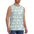 thumbnail image 2 of Haiem Men's White Swan Print Tank Tops Summer Sleeveless Cut Off Workout T-Shirts Fitness Vest Athletic Undershirts-XX-Large, 2 of 8