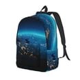 thumbnail image 1 of Saiise Sac à Dos pour Ordinateur Portable à Imprimé Planète Terre - Bretelles Réglables, Résistant à l'Eau, Grande Capacité, Design Élégant, Unisexe pour l'École, le Bureau, le Voyage - Petit, 1 of 5