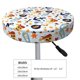 thumbnail image 4 of Balery Pirate Skull And Anchor Fundas de asiento para taburete de bar redondo de tela de terciopelo ajustables que protegen de arañazos y manchas para sillas de 14 a 17 pulgadas.-14 inch, 4 of 7