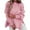 Pink, variant on Fesfesfes Women Sweaters Solid Color Long Sleeve Pullove O-Neck Casual Sweater Tops