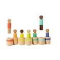 thumbnail image 4 of Lovevery Post & Play Peg People Baby Toy, 7 Wooden Peg Doll Practice Color Matching, Stacking, and Balancing, Ages 13 Months +, 4 of 5