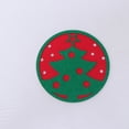 thumbnail image 4 of 4Pcs Felt Coasters Christmas Tree Shape Cup Mats Non-slip Heat Resistant Round Cup Holder Green, 4 of 8
