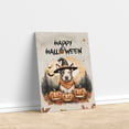 thumbnail image 3 of Happy Halloween Bull Terrier Witches Hat Pumpkin Carving Vertical Matte Canvas Poster Bully Dog Lovers Gifts Idea Wall Art Home Decor - 02019, 3 of 5
