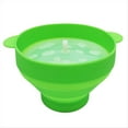 thumbnail image 1 of Popcorn Microwave Silicone Foldable Kitchen Easy Tools DIY Popcorn Bucket Bowl Maker with Lid,Green,1 * popcorn bucket,Green, 1 of 9