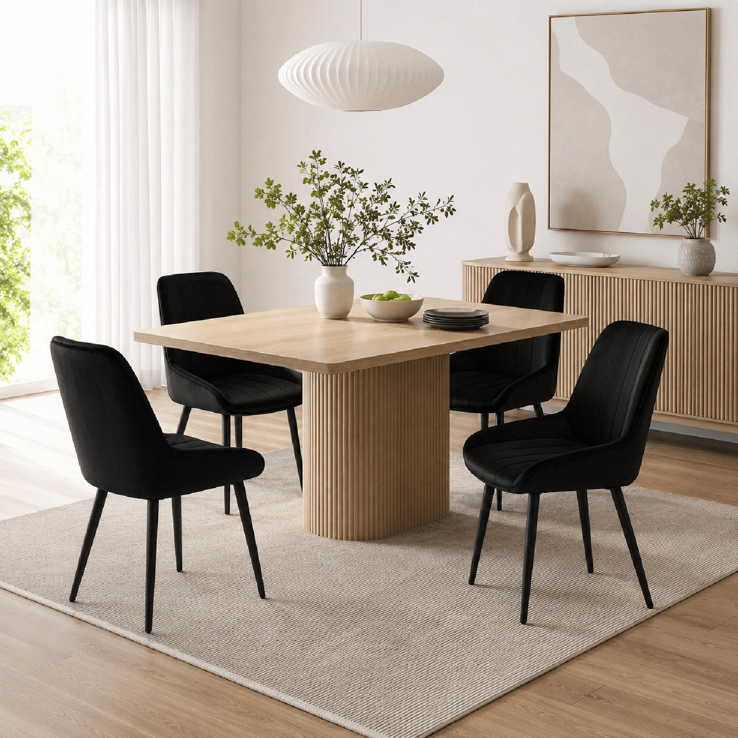 Modern Velvet Dining Chairs with Metal Legs, Set of 2, Upholstered Fabric Chairs for Dining Room, Kitchen, Bedroom, and Office