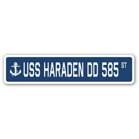 USS HARADEN DD 585 Street Sign us navy ship veteran sailor gift
