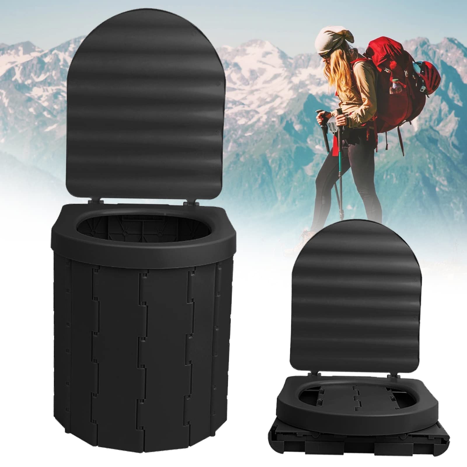 Folding toilet, car toilet, travel toilet public toilet water bucket