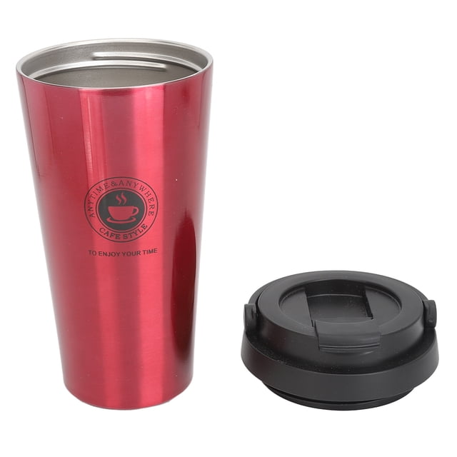 Taza De Café Aislada Portátil Con Tapa, Taza De Viaje De Acero Inoxidable Para Bebidas Calientes, Ligera Y Duradera, Adecuada Para Viajes De Negocios, Aventuras Al Aire Libre