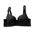 thumbnail image 2 of Amidoa Black Womens Bras Push-up High Support Wireless Solid Bra Brasieres for Womens L, 2 of 3