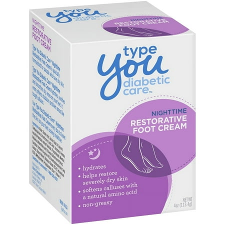 Type You Diabetic Care Restorative Nightime Foot Cream, 4 oz