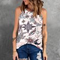 thumbnail image 2 of Verano mujer moda cuello redondo sin mangas estampado Casual Tee Tops Wmkox8yi bvn3576, 2 of 5