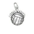 thumbnail image 1 of Sterling Silver 24" 1.2mm HOLLOW BACK "Volleyball" Over A Volleyball Pendant Necklace, 1 of 2
