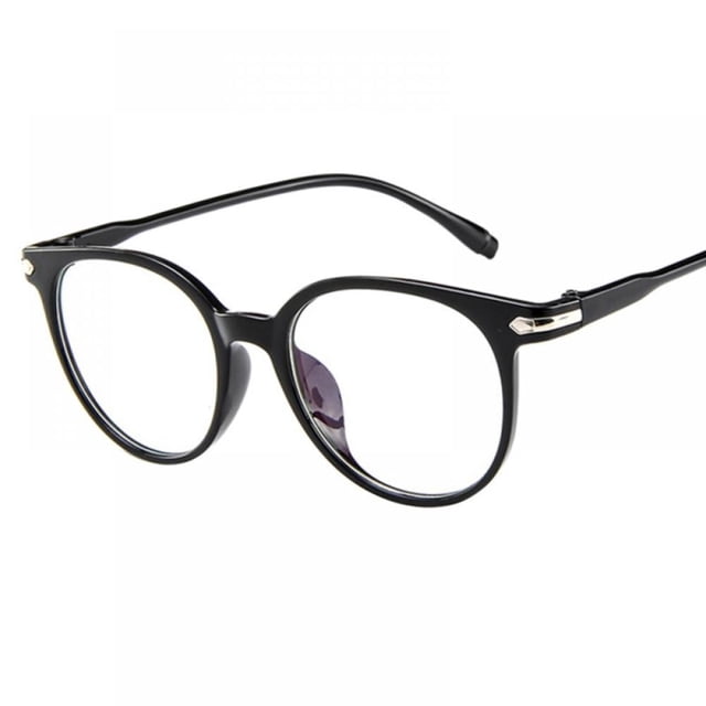Lunettes Rétro Ovales Sans Ordonnance à Verres Transparents pour Femmes Hommes-Brightbalck-