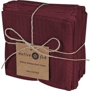 Native Fab Waffle Weave Dishcloths Set, Absorbent Dish Rags, 12x12, 100% Cotton, 12 Pack, Burgundy