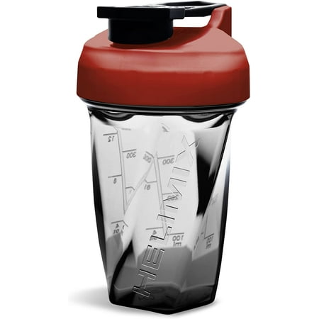 Helimix 2.0 Vortex Blender Shaker Bottle 20oz Capacity | No Blending Ball or Whisk | USA Made | Portable Pre Workout Whey Protein Drink Shaker Cup | Mixes Cocktails Smoothies Shakes | Dishwasher Safe