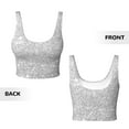 thumbnail image 5 of Naloa Silver Glitter Sports Bras for Women, High Support Bra with Removable Pads, Comfortable - Medium, 5 of 9