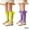 Purple + Apple Green, variant on Godderr 2 Pairs Kids Toddler Girls Candy Color Knee High Socks Baby Cotton Princess Socks Cute Bowknot Mid-Calf Socks