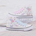 thumbnail image 1 of Zapatos altos suaves de Hello Kitty para niñas, zapatillas de lona con dibujos animados de Anime, a la moda, combinan con todo, para estudiantes, 1 of 4