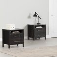 thumbnail image 1 of Ensemble de 2 tables de chevet pour Adulte, fini Noir antiqué, collection Gravity de Meubles South Shore, 1 of 13