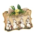 thumbnail image 2 of Letrero de madera para puerta de conejo de Pascua, decoración de Pascua con lazo, letrero de madera para colgar para panadería interior y exterior Estilo A, 2 of 8