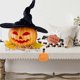thumbnail image 2 of CHAO Corona de cuentas de madera para Halloween, guirnalda de cuentas rústica de granja, bandeja con cuentas escalonadas, decoración, naranja, 2 of 5