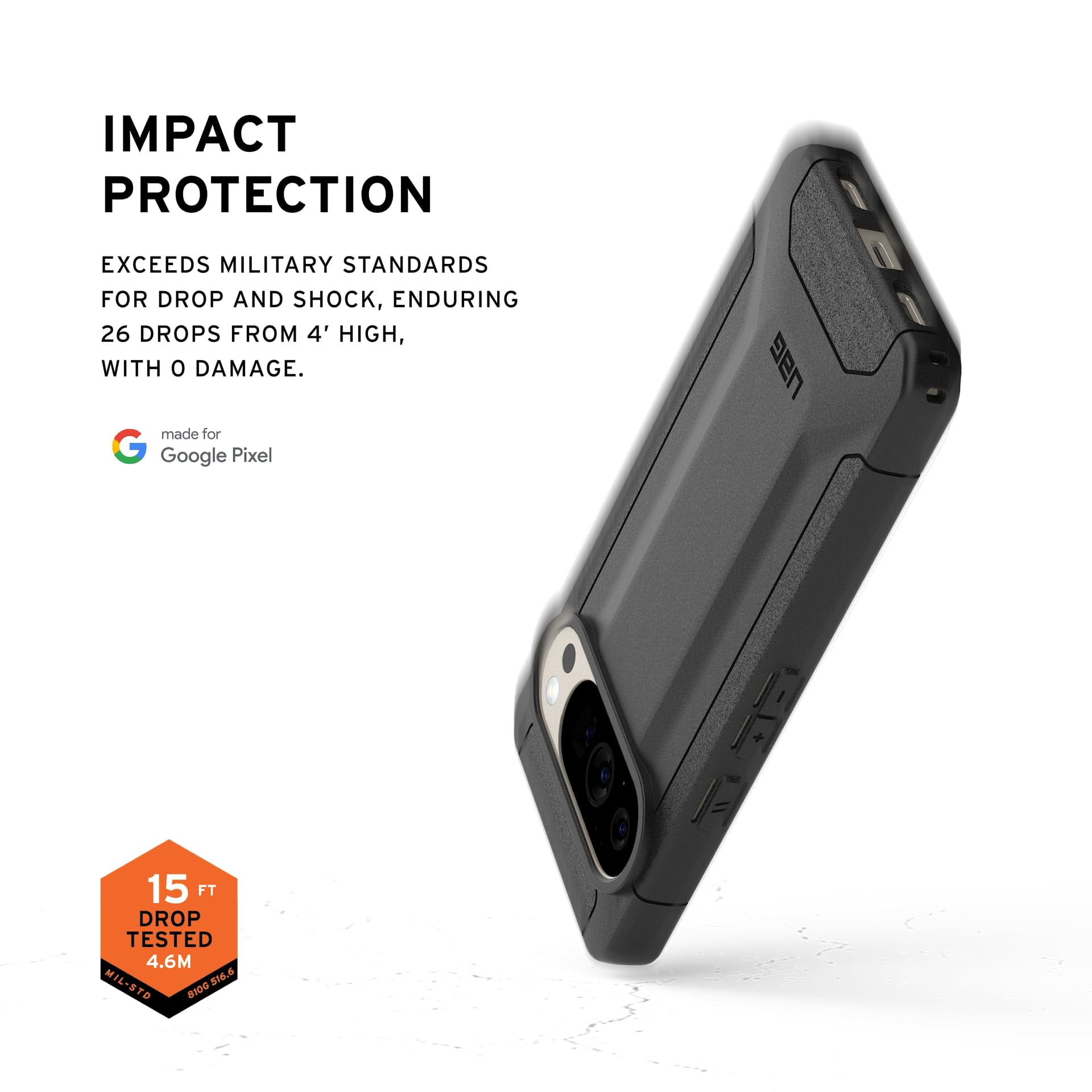 UAG Made for Google Pixel 10 Case & Pixel 10 Pro Case Scout - Rugged Military Grade Dropproof Protective Cover, Black
