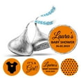 thumbnail image 1 of Darling Souvenir 190 Pcs Baby Shower Theme Custom Stickers for chocolate Candy Labels-Orange, 1 of 2