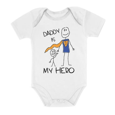 

Tstars Boys Unisex Gifts for Dad Father s Day Shirts Daddy Is My Hero Super Dad Gift for Father from Son Daughter Cool Best Gift for Dad Cute Baby Shower Baby Bodysuit