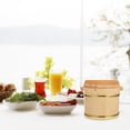 thumbnail image 4 of ColoMX Juego de cubo de arroz de madera, cubo de arroz para Sushi con tapa, barril de arroz cocido, bañera mezcladora, 1 Juego, 4 of 8