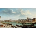thumbnail image 2 of Raguenet, Jean-Baptiste 18x12 White Modern Wood Framed Museum Art Print Titled - A View of Paris with the Ile de la Cite, 2 of 4