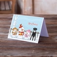 thumbnail image 2 of Merry Christmas Carolers Standard Schnauzer Salt and Pepper Greeting Cards and Envelopes Pack of 8, 2 of 2