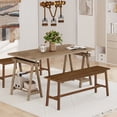 thumbnail image 6 of HOOBRO 39.3'' Bamboo Dining Bench, Farmhouse Kitchen Table Bench, Kitchen & Living Room Furniture, Easy to Assemble, Sturdy and Stable, Mocha MA03CD01G2, 6 of 10