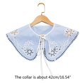 thumbnail image 5 of Ywmsfl Hollow Out Flower for Doll False Collar Ladies Large Shawl Wrap Detachable Embroidered Capelet Clothes Accessories, 5 of 10