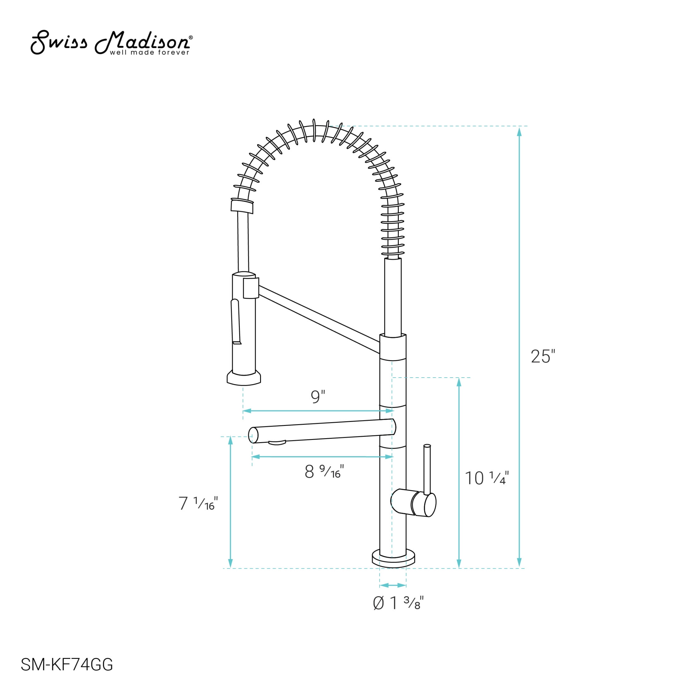 Nouvet Single Handle, Pull-Down Kitchen Faucet with Pot Filler in Gunmetal Gray